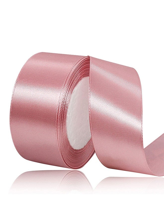Peachjoy Pink Ribbon, 1-1/2" x 25 yd Fabric Ribbon, Pink Girly Hearts for Gift Boxes, Crafts, Hair Bow Making, Wreaths, Wedding Party Decorations and Other Sewing Projects - Image 1