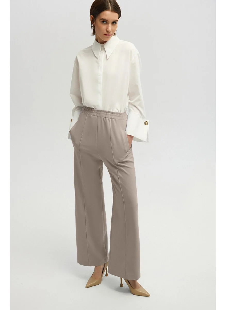 Touche Prive Ribbed Crepe Trousers