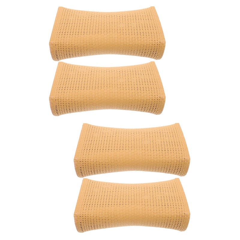4 pcs Fake Rattan Woven Pillow Decorative Sleeping Pillow Sauna Neck Rest Woven Pillow - Image 1