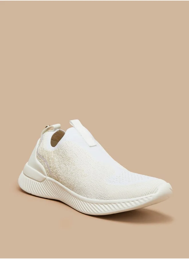 Flora Bella By Shoexpress Women Mesh Textured Slip-On Low Ankle Sneakers