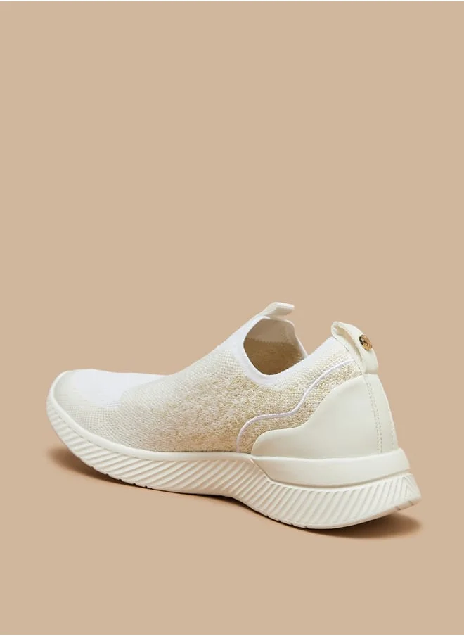 Flora Bella By Shoexpress Women Mesh Textured Slip-On Low Ankle Sneakers
