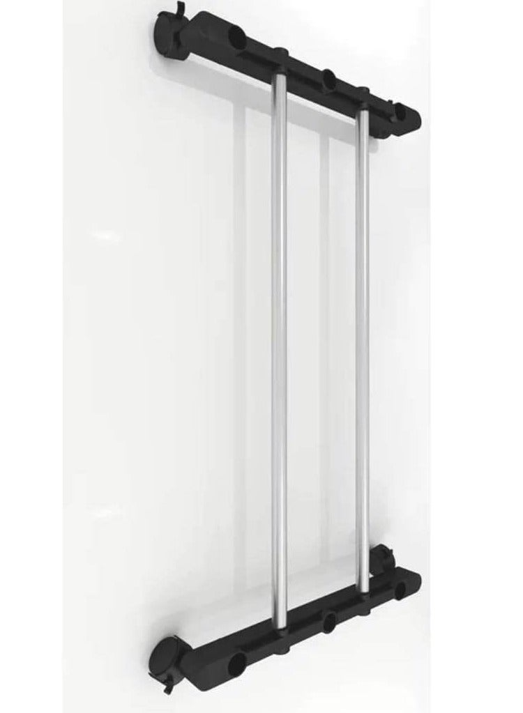 Medium black/silver metal clothes rack - Image 5