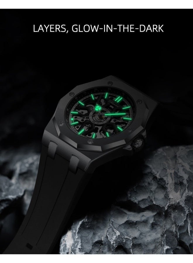 Chenxi Men’s Mechanical Wrist Watch with Luxury Modern Design, Water Resistant, Scratch-Resistant Glass, Silicone Strap with Elegant Box - Image 5