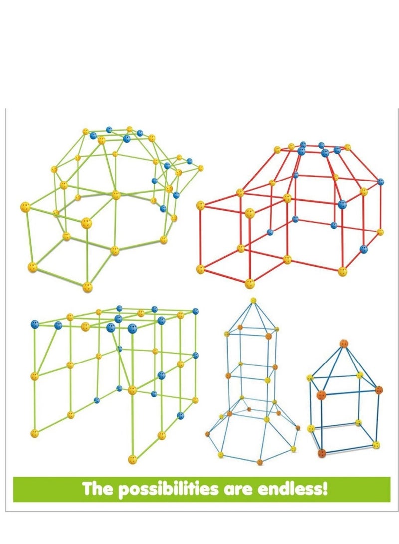 Loquat 120-Piece Fort Building Kit Luminous with Blanket Construction Forts Toys for Kids Educational Learning Toy - Image 4