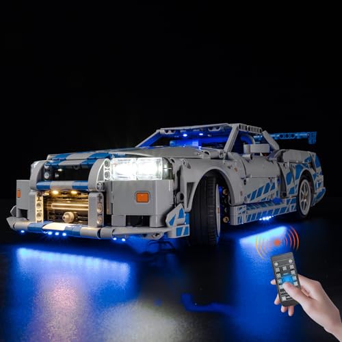 BrickSoul Advanced RC Light Kit for Lego 42210 2 Fast 2 Furious Nissan Skyline GTR R34 Car Building Set Upgraded Wireless ONOff Dimming Zonal Lighting 42210 Set NOT Included - Image 1