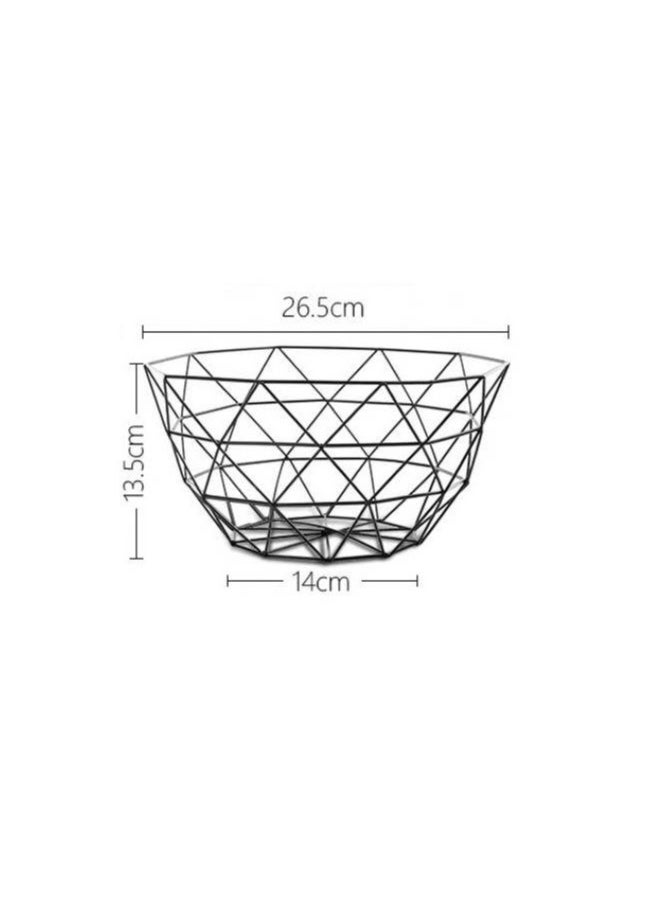 MahMir Fruit Serving Basket Bowl Metal Storage Container Centerpiece Display Bowl for Living Room Decoration and Modern Kitchen Table - BIG GOLD  - Image 4