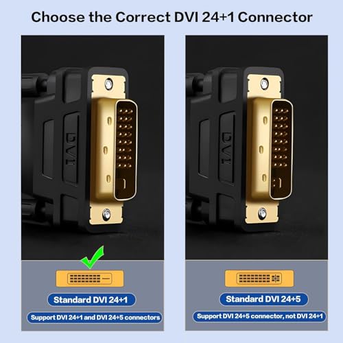 ETZIN DVI to VGA Cable, 1080p Active VGA Adapter Converter 24+1 Male to Male Adapte Compatible with DV-I Desktop PC DVD to 15 Pin D-SUB VGA Monitor HDTV Projector EPL-1425CC - Image 4