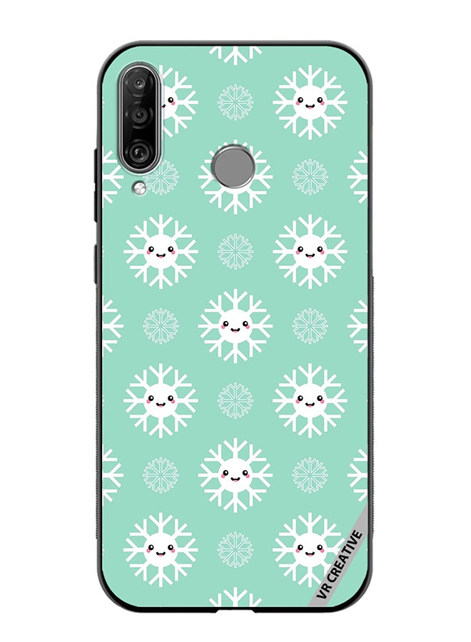 VR CREATIVE Protective Case Cover For Huawei P30 Lite Cute And Happy Snowflakes Characters Design Multicolour - Image 1