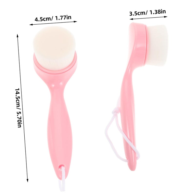 Long Handle Soft Bristle Facial Cleansing Brush For Makeup Removal And Gentle Massage All Skin Types - Image 3