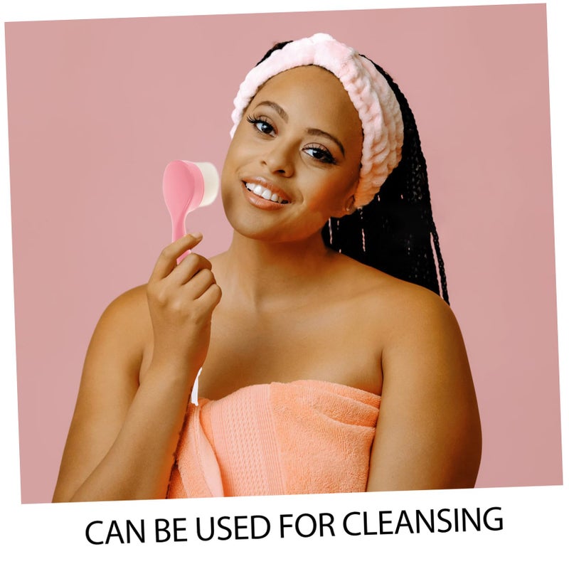 Long Handle Soft Bristle Facial Cleansing Brush For Makeup Removal And Gentle Massage All Skin Types - Image 4