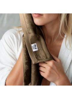 Rest Towel Set 4 Peice Brown Luxury Hotel Bedroom Super Soft Absorbent Durable Washable Quick Dry Cotton Family Bath Towels - 1 Bath Towel 70X140Cm 1 Hand Towel 50X100Cm & 2 Face Towel 30X30Cm  - Image 5