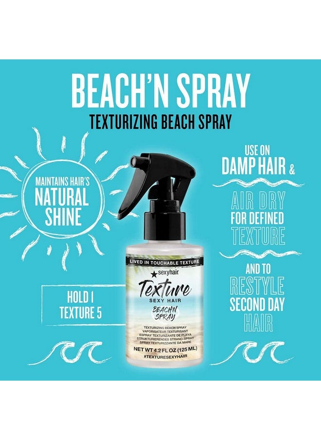 Sexy Hair - Sexyhair Texture Beach'N Spray Texturizing Beach Spray 4.2 Oz Maintains Natural Shine Up To 24 Hour Humidity Resistance All Hair Types - Image 1