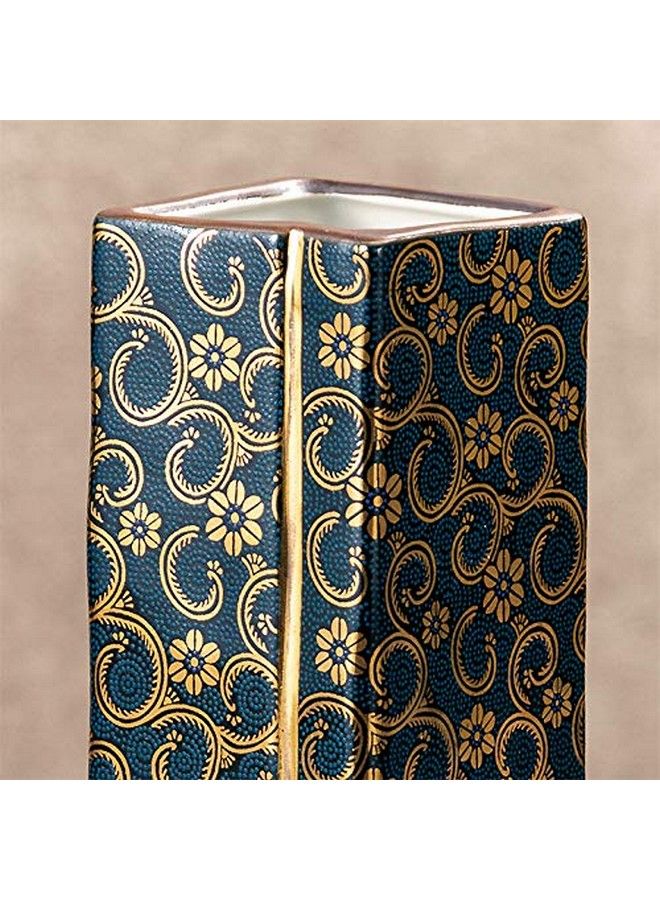 Kutani Japanese Traditional Ceramic Ware Vase Japanese Ikebana Seiryu With Paper Box - Image 4