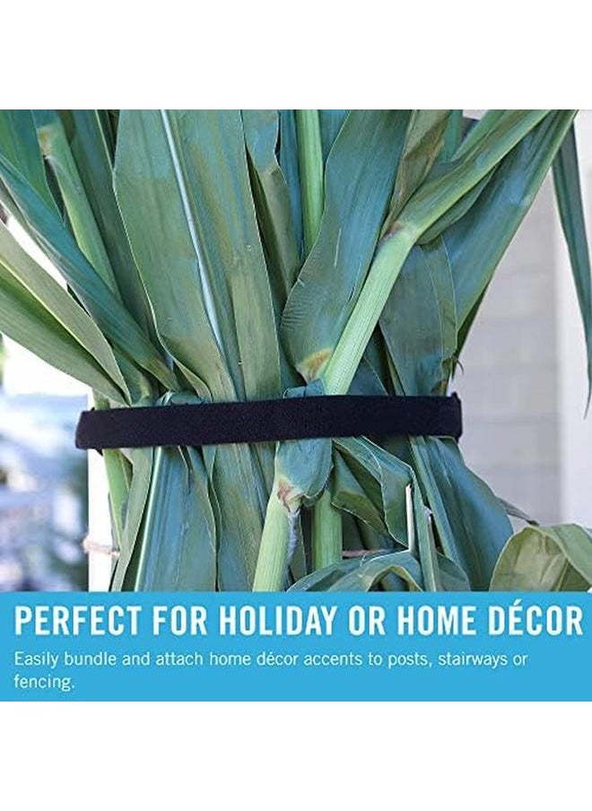 Cut To Length Straps Heavy Duty 45 Ft X 3 4 In One Wrap Self Gripping Double Sided Roll Bundling Ties Fasten To Themselves For Secure Hold Vel 30834 Ams Black