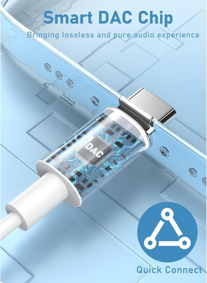 Earldom USB-C Wired Earpods with Microphone & Volume Control – In-Ear Headphones for iPhone 15/15 Pro Max, iPad Pro/Air, Samsung Galaxy, Tablets & More | White - Image 4