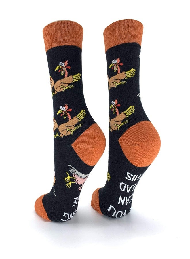 YongColer جوارب يونغ كولر المرحة السوداء ذات الرقبة المستديرة، جوارب تنكرية على شكل ديك رومي لعيد الشكر، جوارب مبتكرة، جوارب "إذا كنت تستطيع قراءة هذا" - Image 4