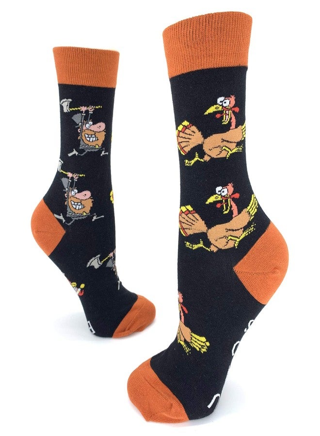 YongColer جوارب يونغ كولر المرحة السوداء ذات الرقبة المستديرة، جوارب تنكرية على شكل ديك رومي لعيد الشكر، جوارب مبتكرة، جوارب "إذا كنت تستطيع قراءة هذا" - Image 1