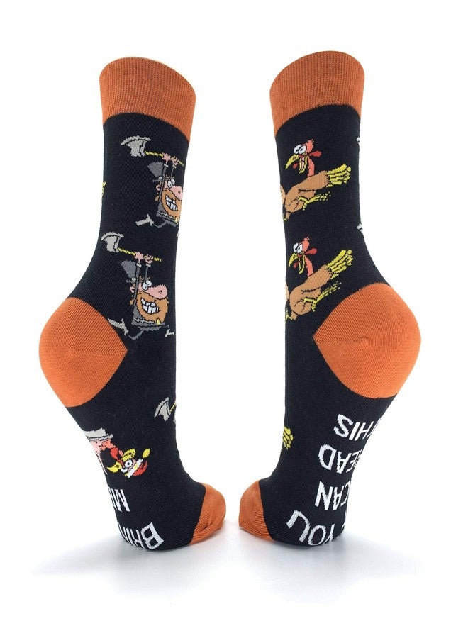 YongColer جوارب يونغ كولر المرحة السوداء ذات الرقبة المستديرة، جوارب تنكرية على شكل ديك رومي لعيد الشكر، جوارب مبتكرة، جوارب "إذا كنت تستطيع قراءة هذا" - Image 3