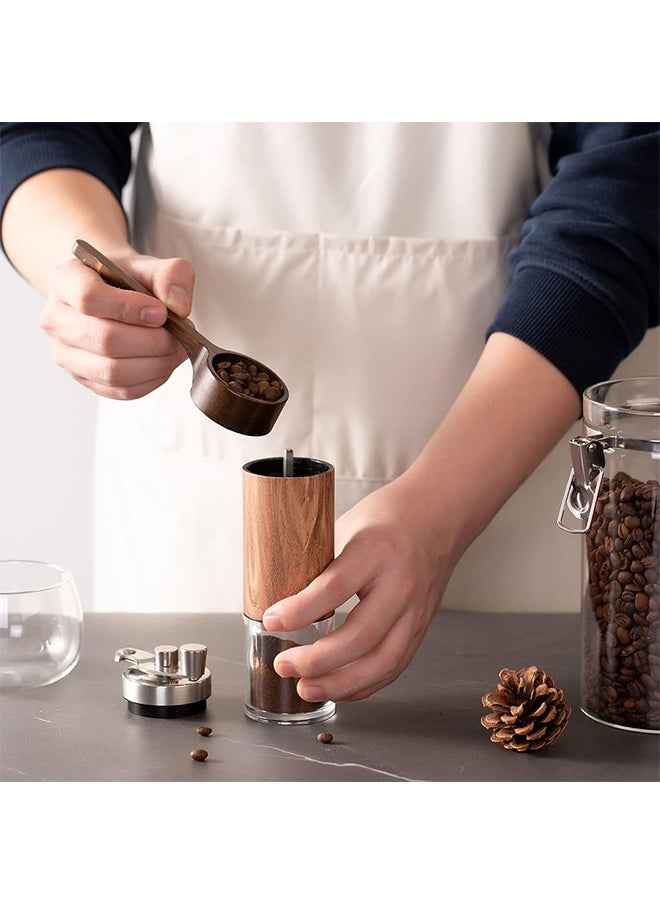 HY Black Walnut Long Handle Coffee Scoop, 6.61 inch Wooden Coffee Ground Spoon, Measuring for Ground Beans or tea, Soup Cooking Mixing Stirrer Kitchen Tools Utensils  - Image 3