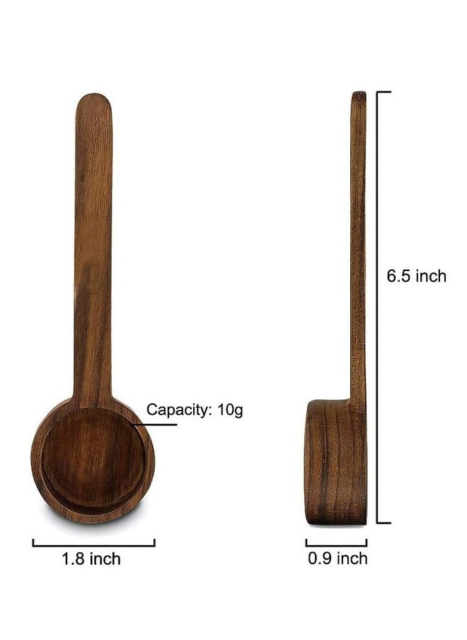 HY Black Walnut Long Handle Coffee Scoop, 6.61 inch Wooden Coffee Ground Spoon, Measuring for Ground Beans or tea, Soup Cooking Mixing Stirrer Kitchen Tools Utensils  - Image 4