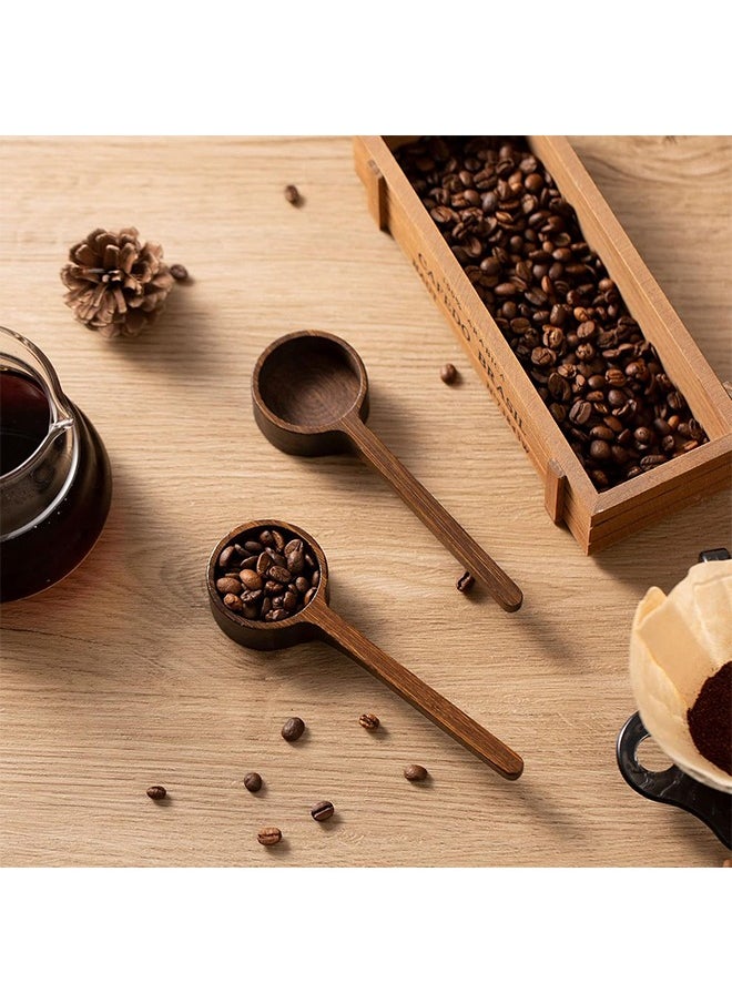 HY Black Walnut Long Handle Coffee Scoop, 6.61 inch Wooden Coffee Ground Spoon, Measuring for Ground Beans or tea, Soup Cooking Mixing Stirrer Kitchen Tools Utensils  - Image 5