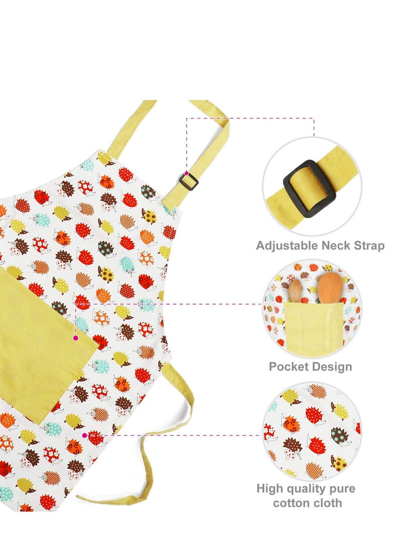 Excefore Kids Colorful Art Aprons Smocks Waterproof Children's Artist Painting Smock Long sleeves 3 pockets and adjustable straps make it perfect for ages 2 to 8 - Image 4