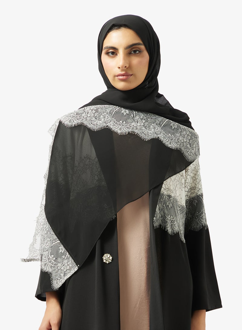 خزانة عباية بتصميم ترنش بألوان متداخلة - Image 3