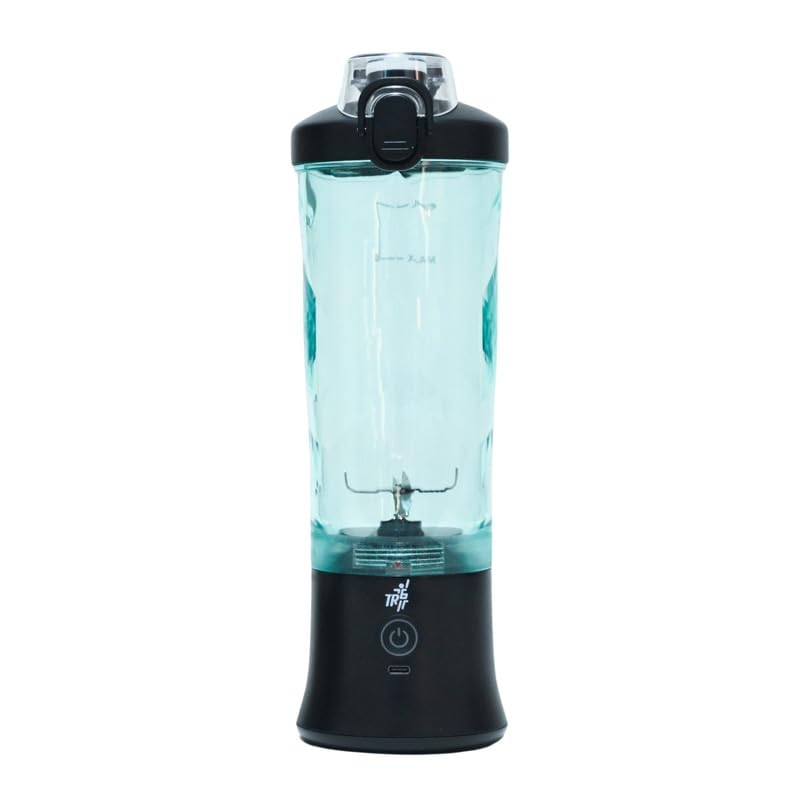 TR6 Blendmate Ultra Waterproof Portable Blender for Juices Shakes Smoothies 230W Motor 4000mAh Battery Pulse Mode LED Lights 600ml Convertible Jar Inbuilt Sipper Carry Handle Black - Image 1