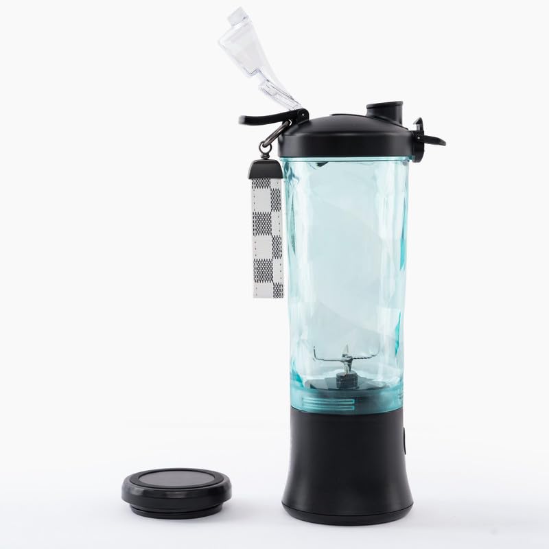 TR6 Blendmate Ultra Waterproof Portable Blender for Juices Shakes Smoothies 230W Motor 4000mAh Battery Pulse Mode LED Lights 600ml Convertible Jar Inbuilt Sipper Carry Handle Black - Image 2