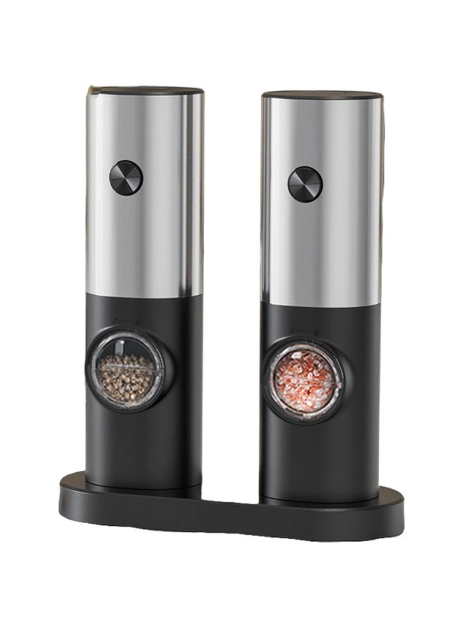 HuHa Electric Automatic Salt and Pepper Grinder Set Battery Powered, Model: B2 KYMQ-16B-BS - Image 1