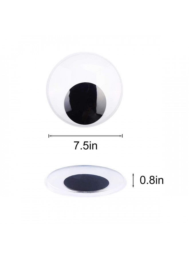 DIYASY 7.5 Inches Giant Googly Eyes, 2 Pcs Large Wiggle Eyes Self Adhesive for DIY Craft Decorations and Christmas Ornaments. - Image 2