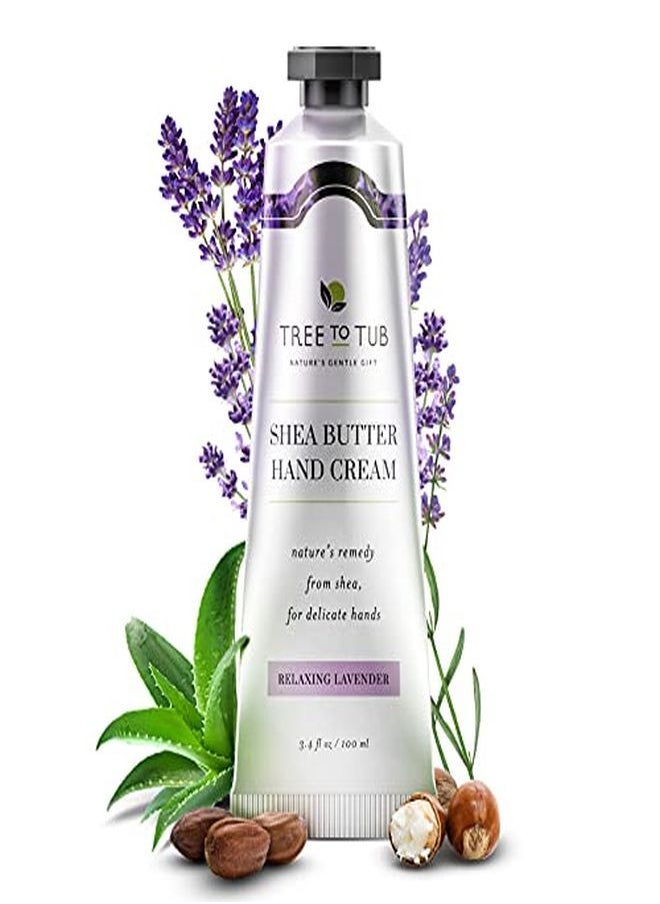Tree to Tub - Shea Butter Hand Cream For Sensitive Skin. Hydrating Lavender Moisturizer For Women And Men With Fresh Organic Aloe Vera, Vitamin B5, Organic Cocoa Butter And Rose Water Toner - Image 1