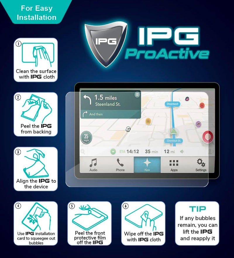 IPG ProActive Screen Protector for Ram 2019-2025 Trucks 1500 2500 3500 Uconnect 12 Inch Navigation Display - Image 4