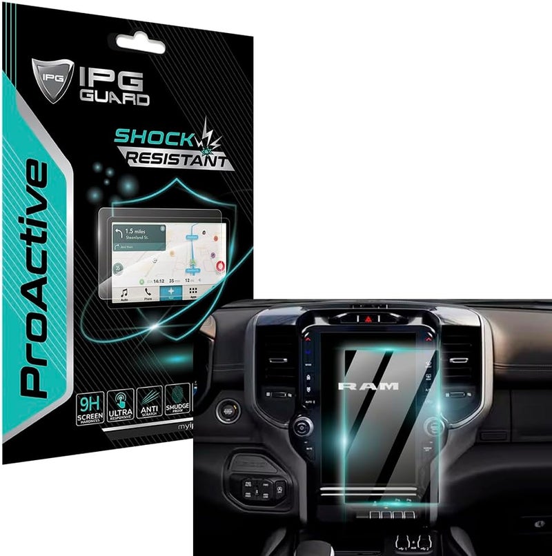 IPG ProActive Screen Protector for Ram 2019-2025 Trucks 1500 2500 3500 Uconnect 12 Inch Navigation Display - Image 2