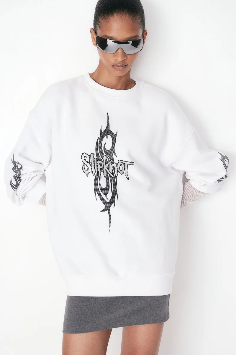 H&M Oversized Printed Sweatshirt