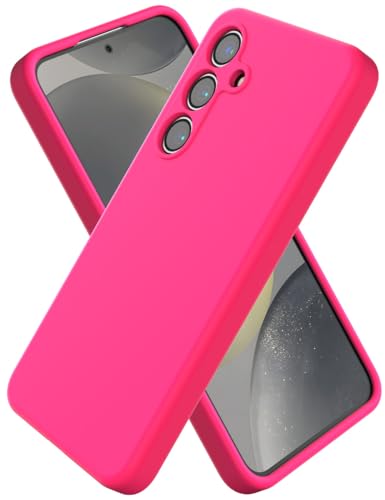 CUZMIGO for Samsung Galaxy S23 FE Case, Soft Liquid Silicone Phone Cover with Color Variety, Slim Fit Shockproof Camera Protection Thin Cute Case for Women and Girl, Neon Color, Hot Pink, 6.4“ - Image 1