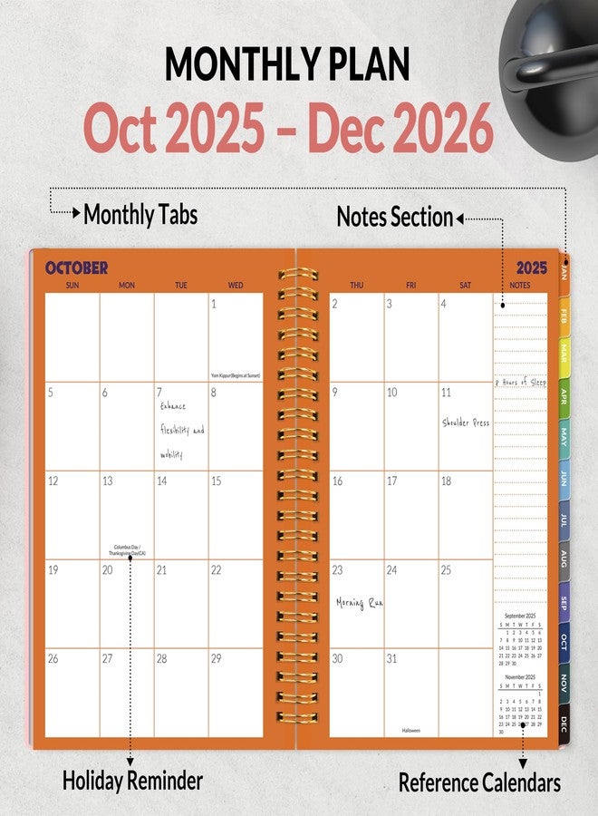 SUNEE 2026 Fitness Workout Journal Planner for Women & Men, JAN 2026 - DEC 2026 Exercise Planner, 6.4" x 8.3" Workout Calendar Journal Essentials Gift for Goals, Tracking, Gifts with PVC Plastic Cover, Pink - Image 3