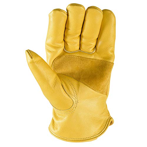 Wells Lamont Men's Winter Work Gloves, | Puncture & Abrasion Resistant | 100-gram Thinsulate, Cowhide Leather, Fleece-Lined Leather | XX-Large (1108XX) - Image 2