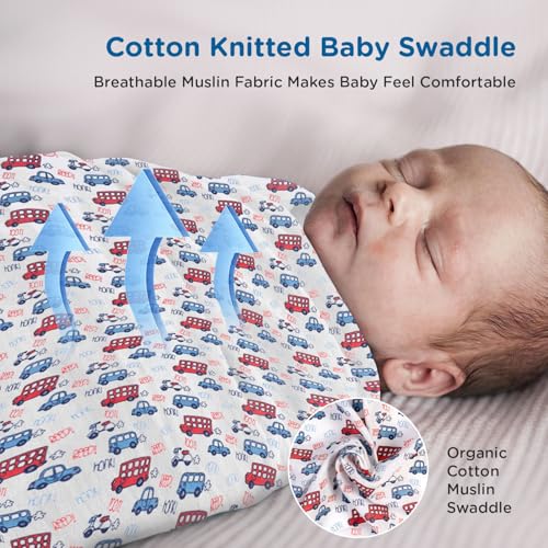 Mee Mee 100% Cotton Muslin Swaddle Wrap for Newborn Baby (120 × 100 cm) (PK-3) | Ultra Soft, Breathable, Lightweight & Quick-Dry | Hypoallergenic Multi-Use Baby Blanket, Nursing Cover, Stroller Cover - Image 5