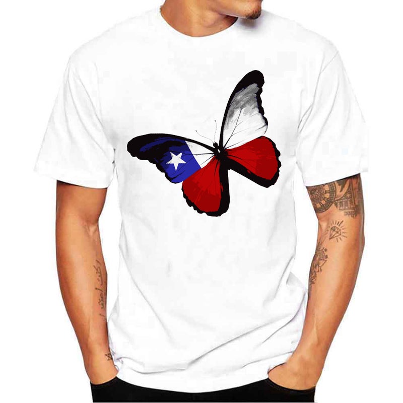 All Flags 3D Short-Sleeved T-Shirt Men's Round Neck Short-Sleeved Large Size Trendy S - Image 1
