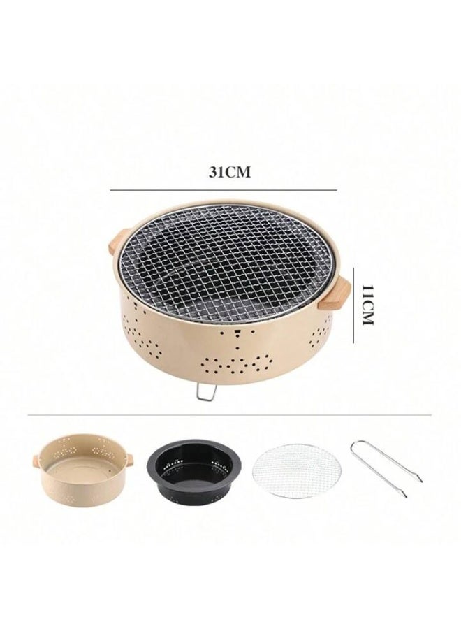 Ideal for holidays, camping, events, and family gatherings, this portable grill is perfect for direct grilling and suitable for chicken, kofta, meat, and vegetables. It's easy to clean and comes in multiple colors. - Image 3