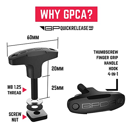GPCA - Quick-Release GP Anchor, Tie Down Anchor/T–Handle M8 25mm with Screw Nuts for Fast Jeep Top Removal Lift, Truck Tie Downs, Jeep Wrangler Accessories for JL, 4xe, JK, YJ, Patented, 2 Packs - Image 3