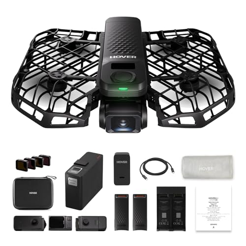 HOVERAir X1 PRO 4K Drone with Camera Foldable Action Flying Camera with 42 KMH Follow Speed 15 Fully Automatic Flight Modes Fly Anywhere with OmniTerrain SmoothCapture 20Skiing Combo - Image 1