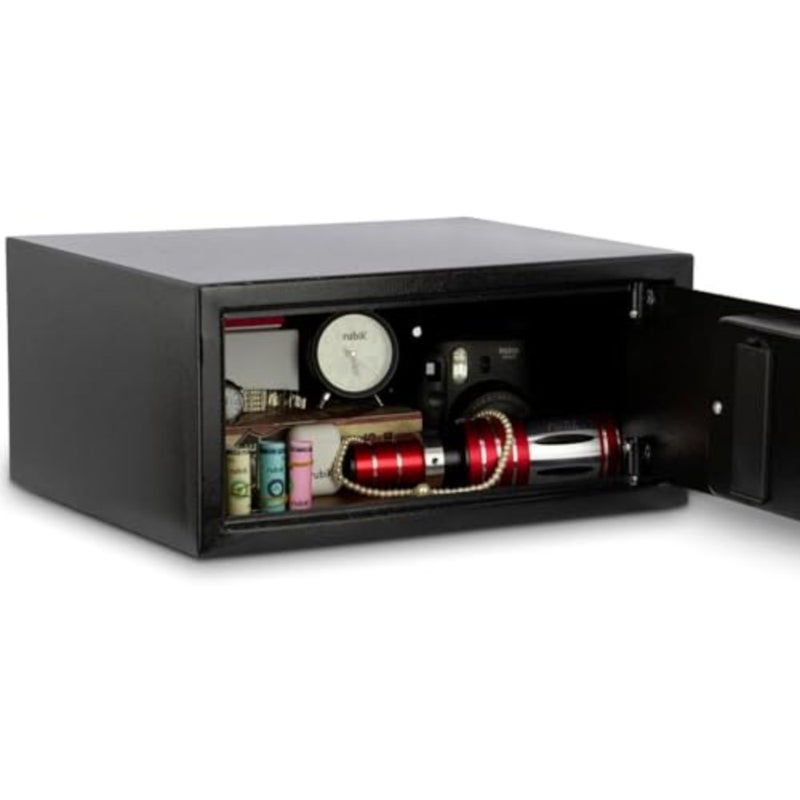 Safe Box with Digital Pin Code and Key Lock for A4 Documents Laptop Tablets Camera Cash Jewelry Home Hotel Office Security RB-20EDW Size, 20x43x35cm - Image 3
