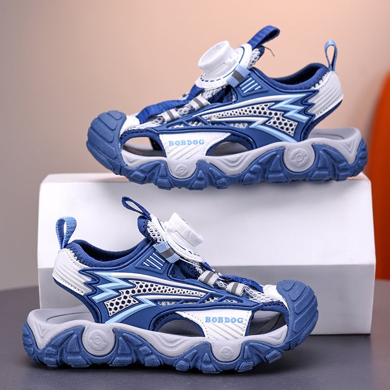 Babudou Boys Sandals Baotou Shoes 2025 Summer Anti-Collision Boys And Girls Rotating Button Beach Shoes Children'S Shoes - Image 5