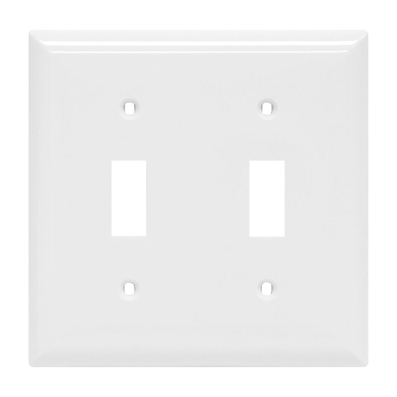 Power Gear Double Wall Plates Cover 2 Gang Light switch cover 032 x 447 Outlet Covers Screws Included White 44756