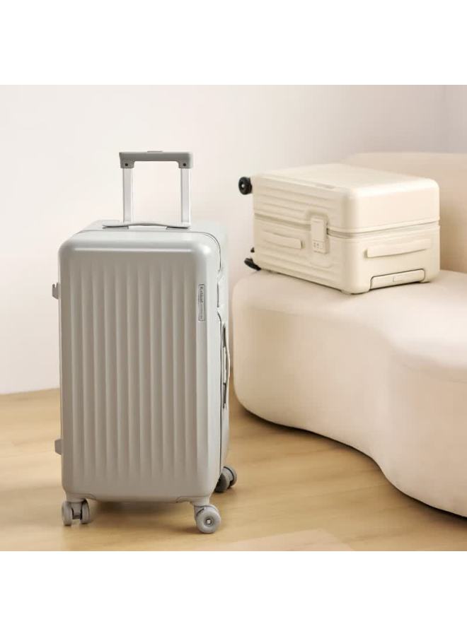 Rockland New Plastic Frame Large Capacity Password Trolley Suitcase Uni Replaceable Wheels Travel Luggage