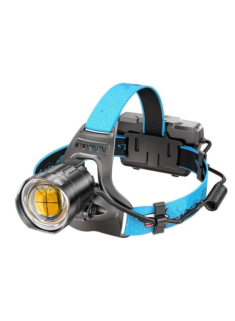 general Led Rechargeable Headlamp 10000 Lumens, Super Bright Headlamps for Adults with USB Cable IPX6 Waterproof 3 Light Modes Zoomable 90°Adjustable Head Lamp for Hunting Exploration Camping Hiking Cycling - Image 1