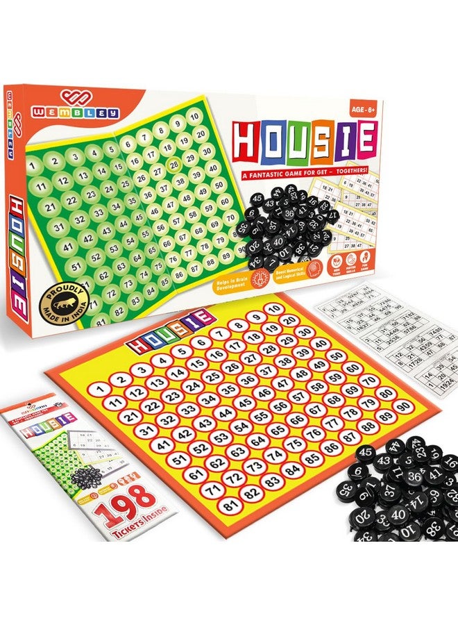 Wembley Tambola Housie Board Game for Kids Adults 198 Tickets Bingo Indoor Game for Parties Game Nights Family Gatherings - Image 1