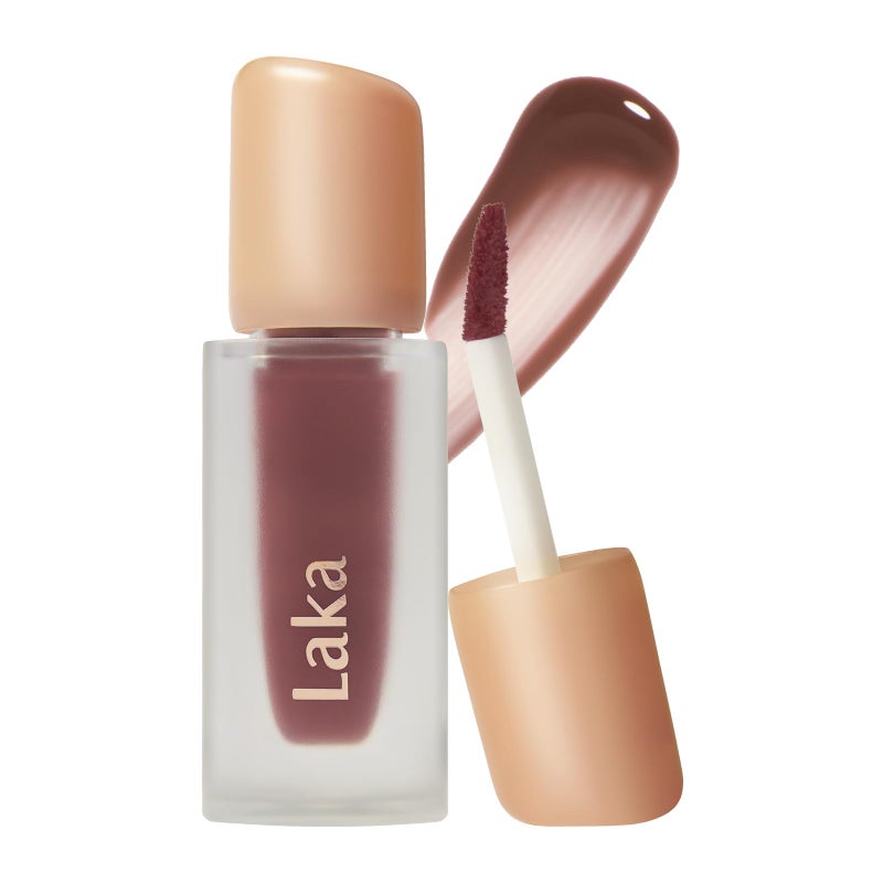 Laka Fruity Glam Tint, 4.5g/0.15oz, Glowing Lip Stain with Wide Color Spectrum, Hydrating & Lightweight Texture, Buildable Color, Non-Sticky, Vegan, K-Beauty (#121 Ashnut) - Image 1